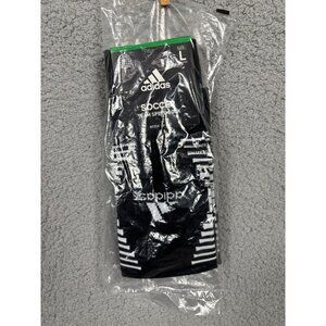 Adidas Soccer Team Speed Socks Large Black & White Over The Calf AEROREADY Recyc